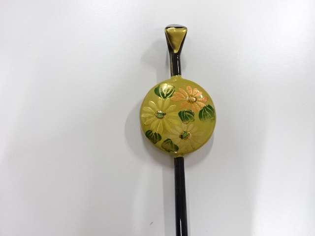  アンティーク　漆塗り蒔絵　簪